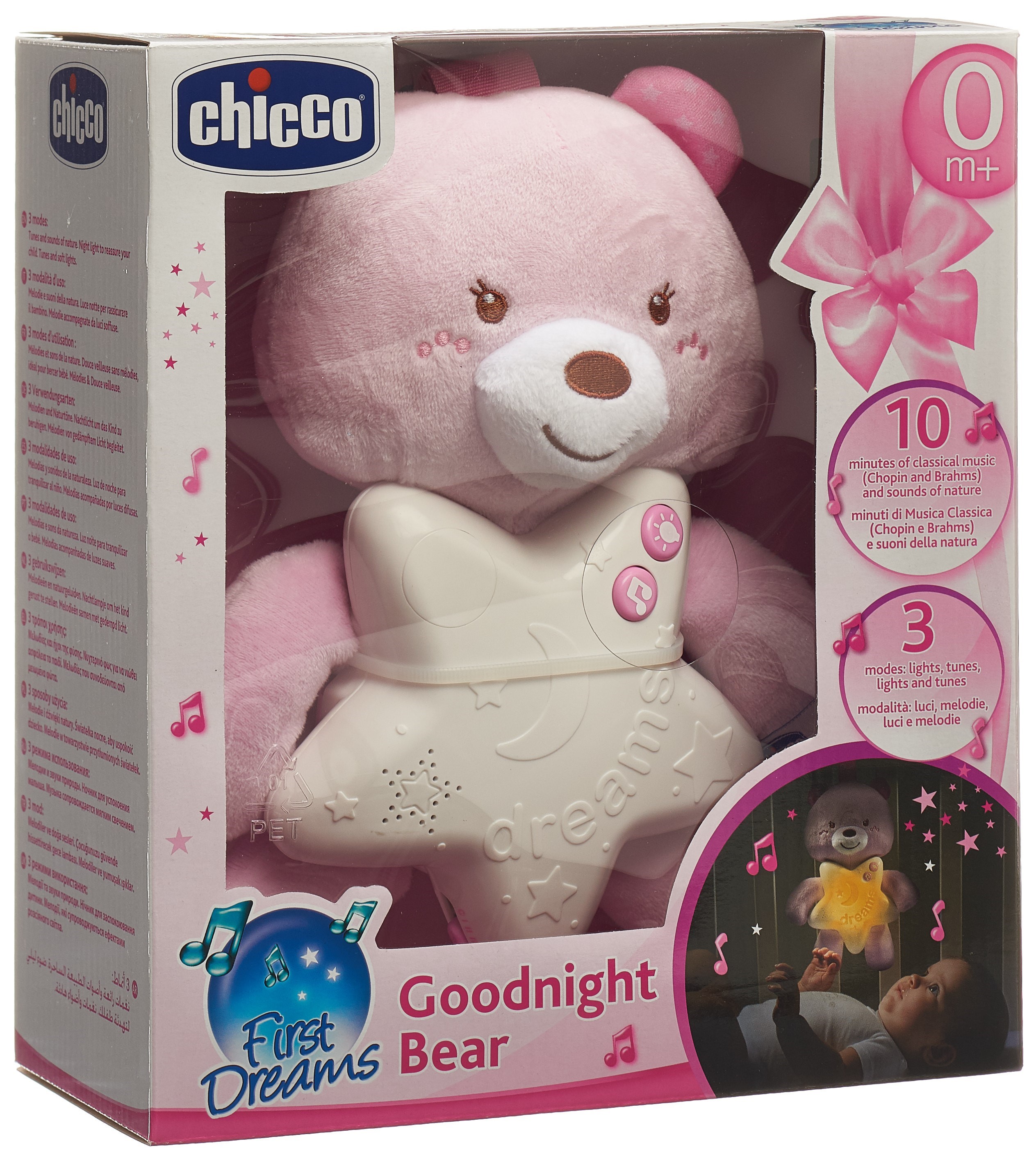CHICCO Gute Nacht Bärchen pink
