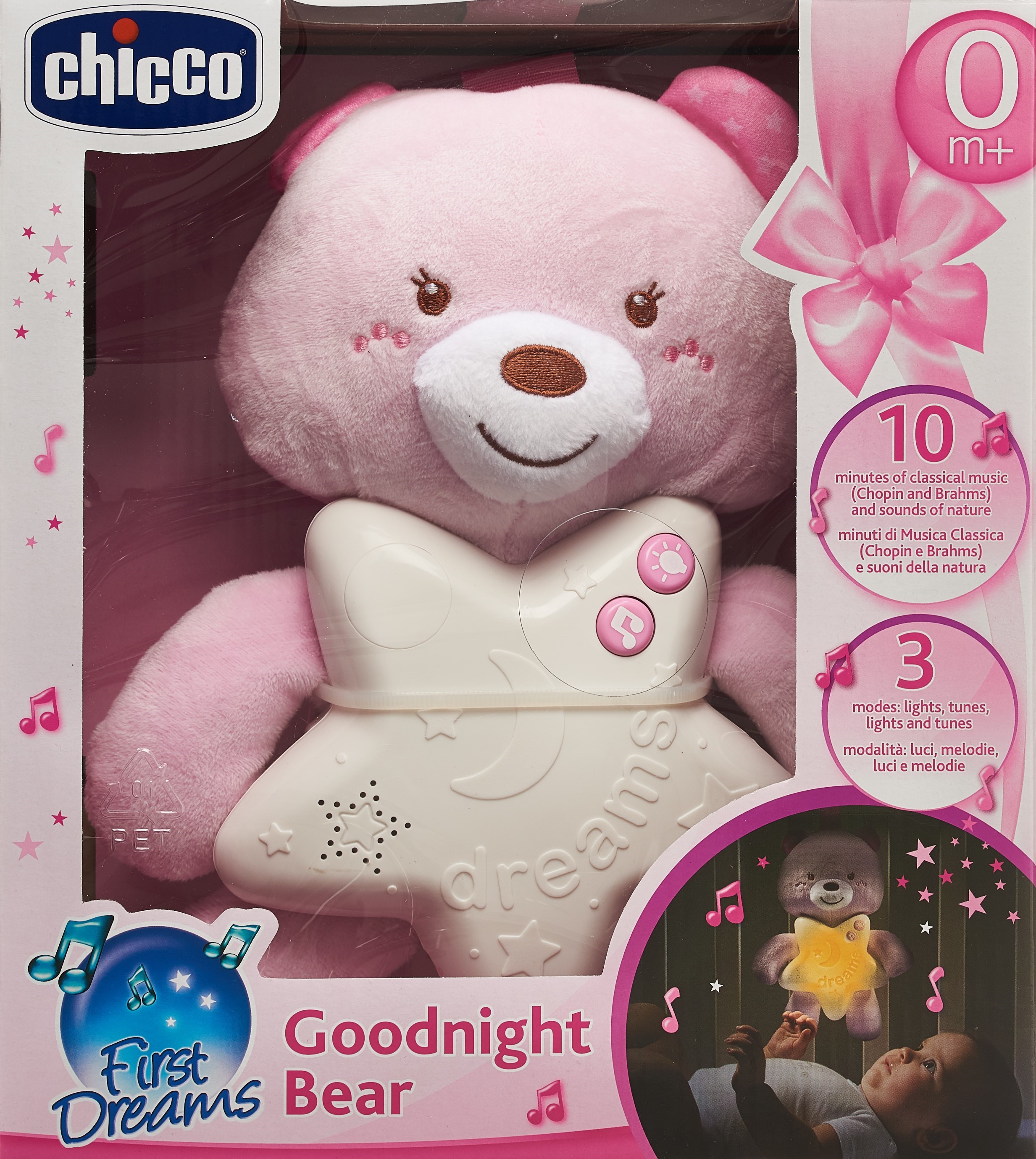 CHICCO Gute Nacht Bärchen pink