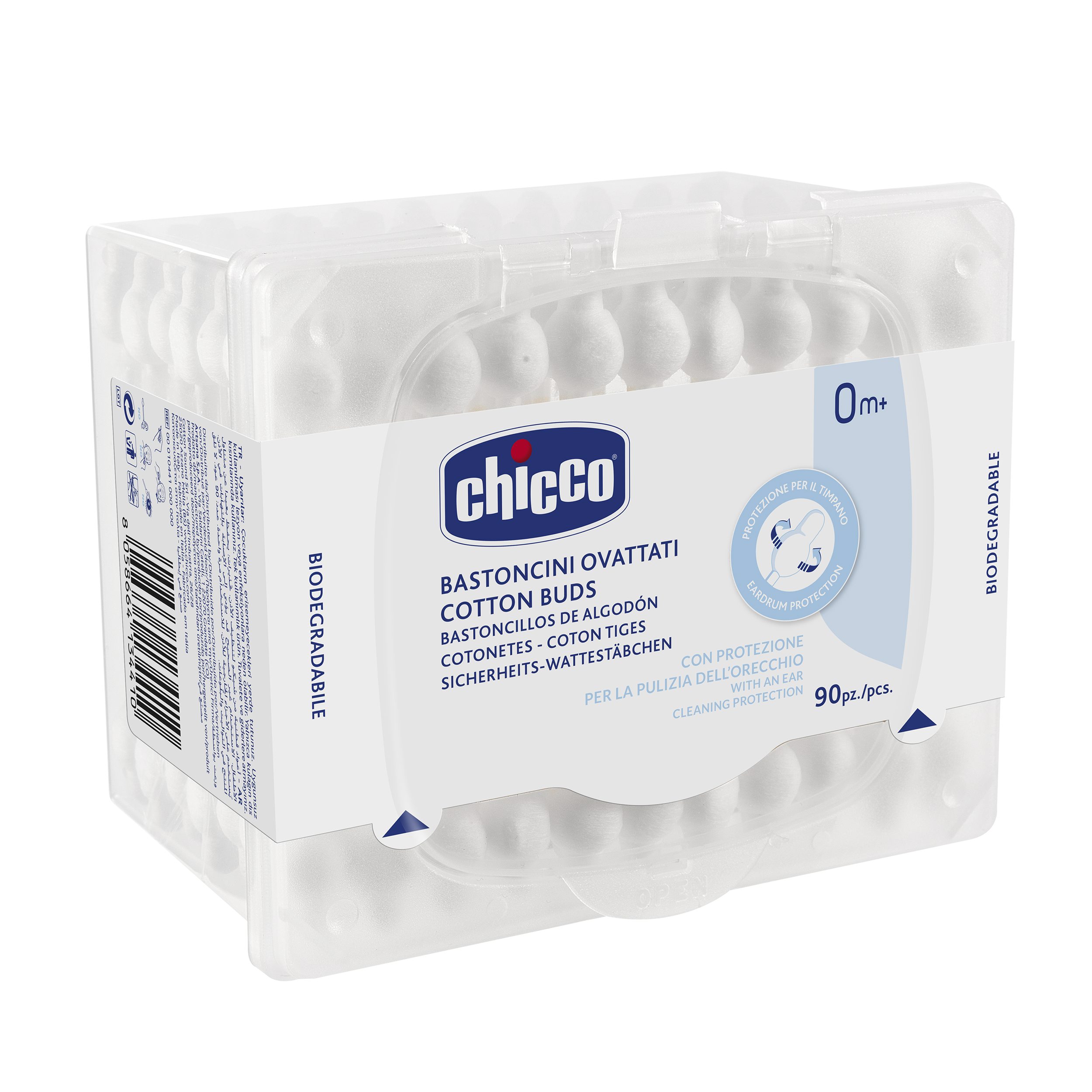 CHICCO Sicherheits Wattestäbchen Baumw 0m+ 90 Stk