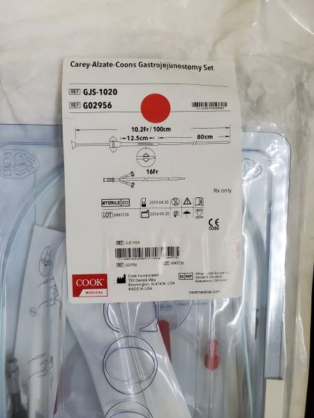Carey-alzate-coons Double Lumen Gastrojejunostomy Set, 1 Set