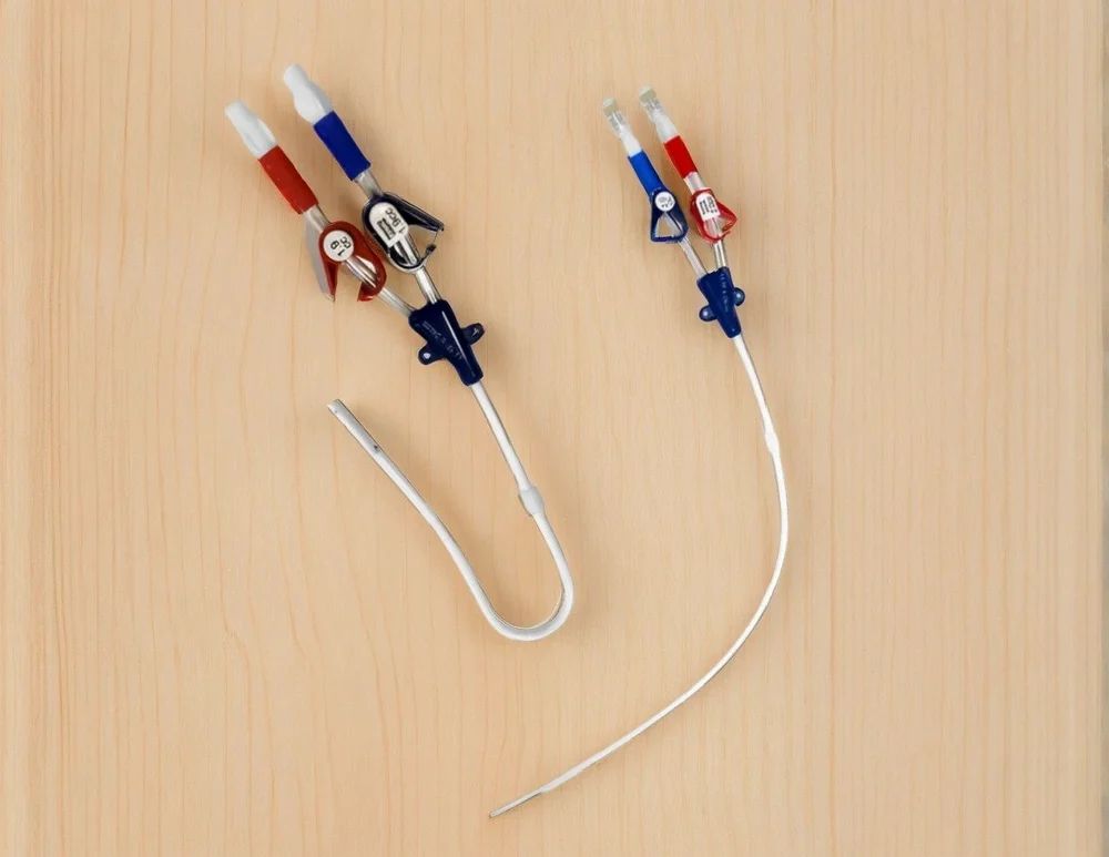 Double Lumen Polyurethane Central Venous Catheter Set, 1 Set