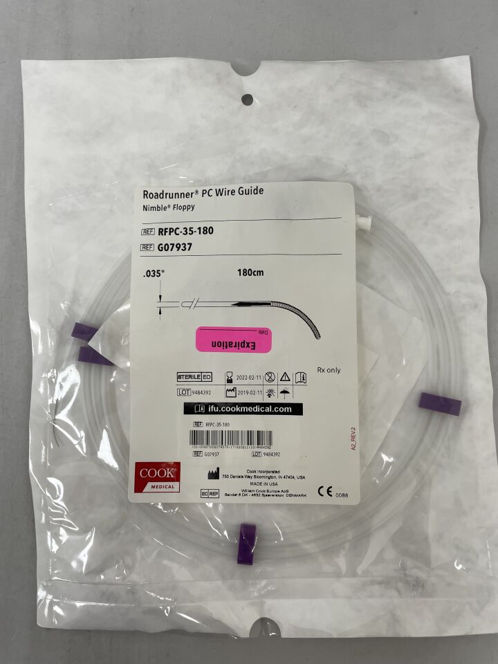 Roadrunner Nimble Floppy Hydrophilic Wire Guide, 1 Each