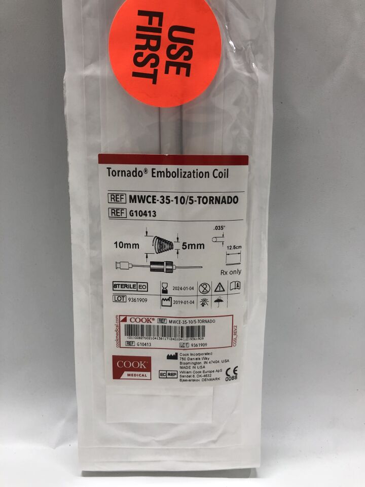 Tornado Platinum Embolization Microcoil, 1 Each