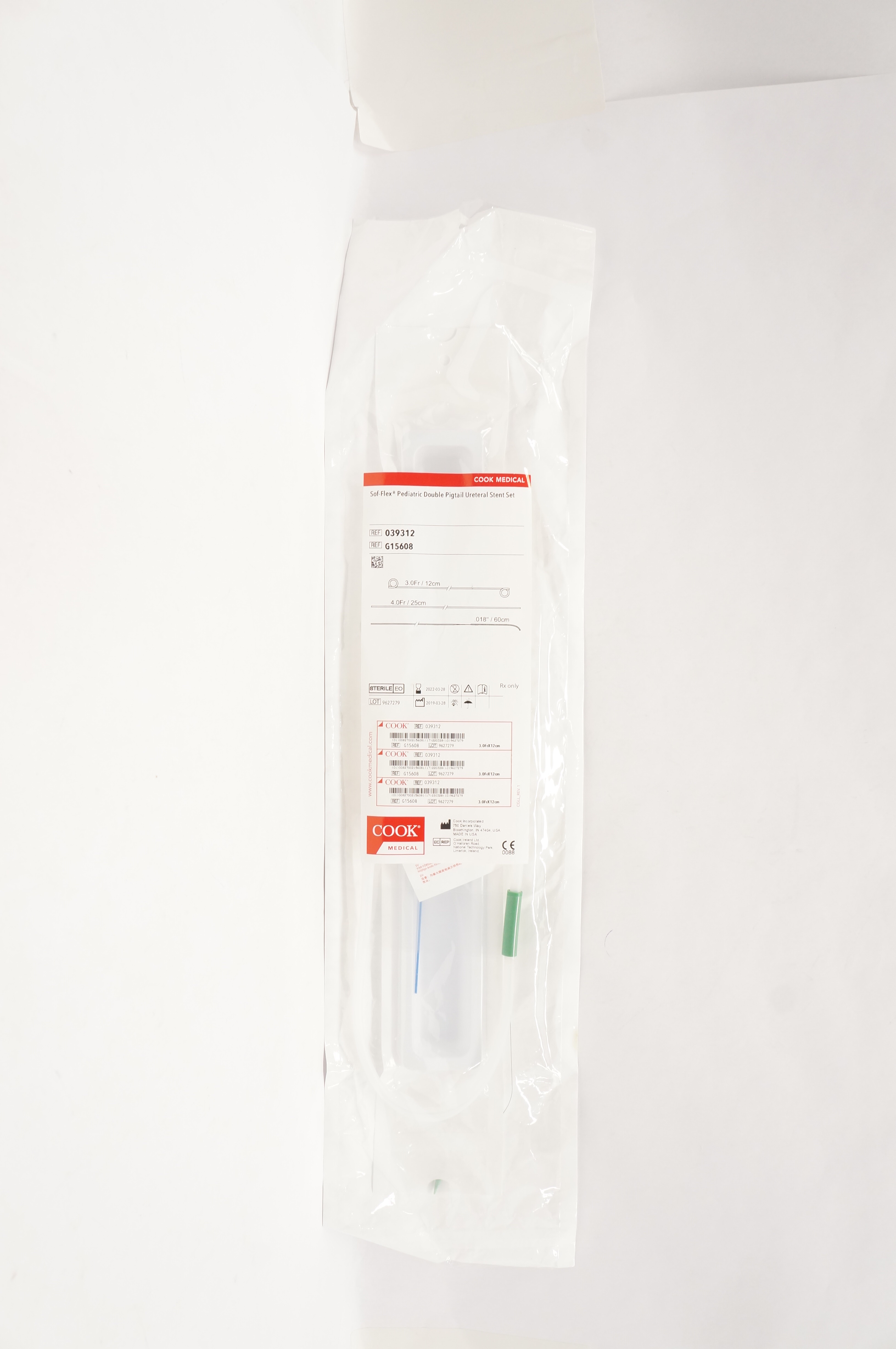 Sof-flex Pediatric Double Pigtail Ureteral Stent Set, 1 Set