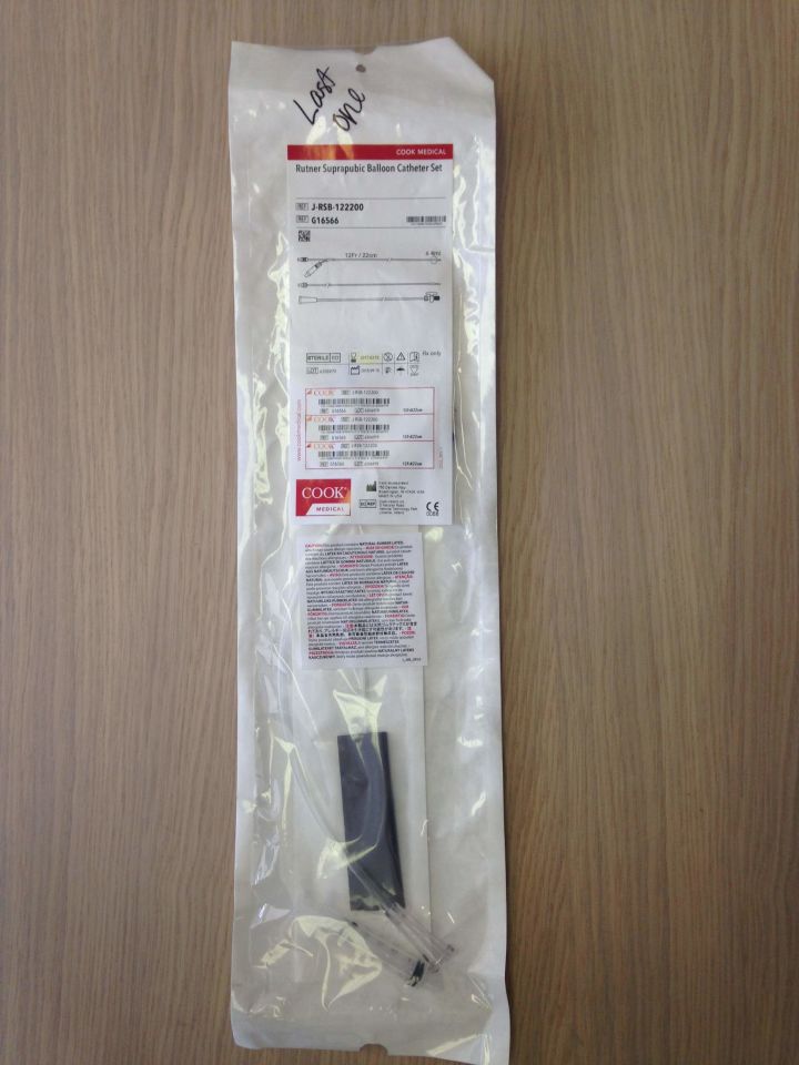 Rutner Suprapubic Balloon Catheter Set, 1 Set