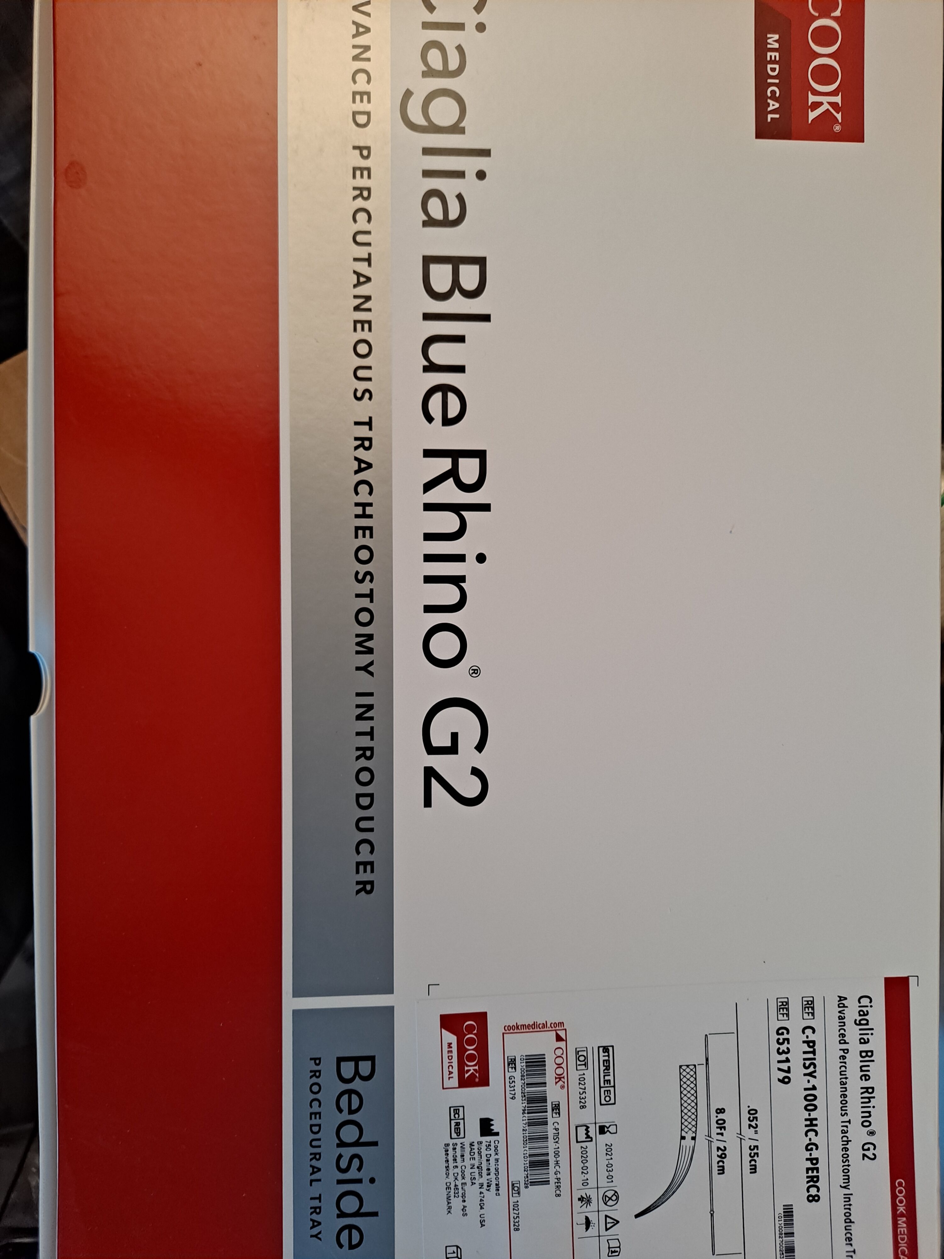 Ciaglia Blue Rhino Percutaneous Tracheostomy Introducer Set, 1 Set