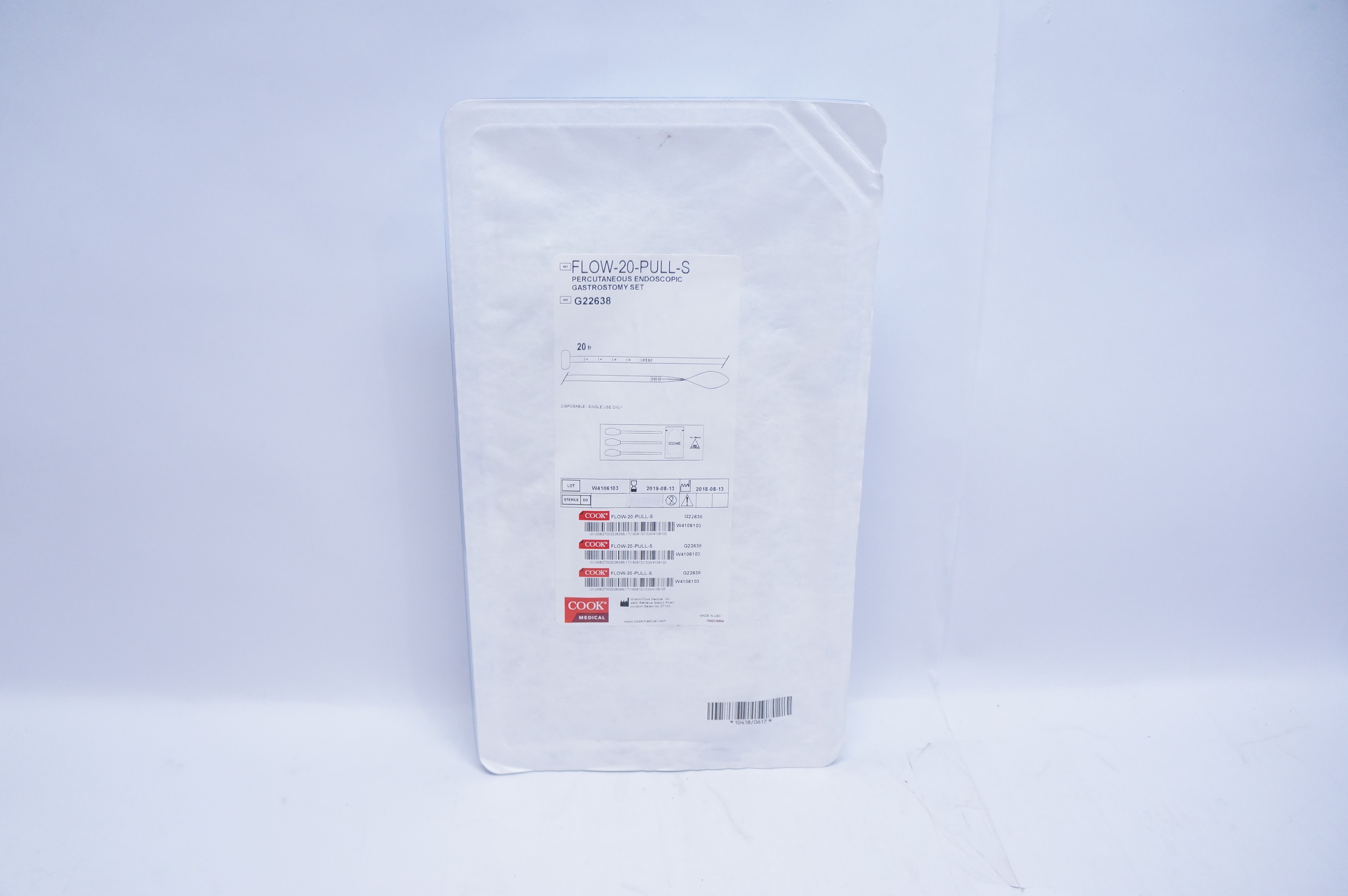 Flow 20 Percutaneous Endoscopic Gastrostomy Set - Pull, 1 Kit
