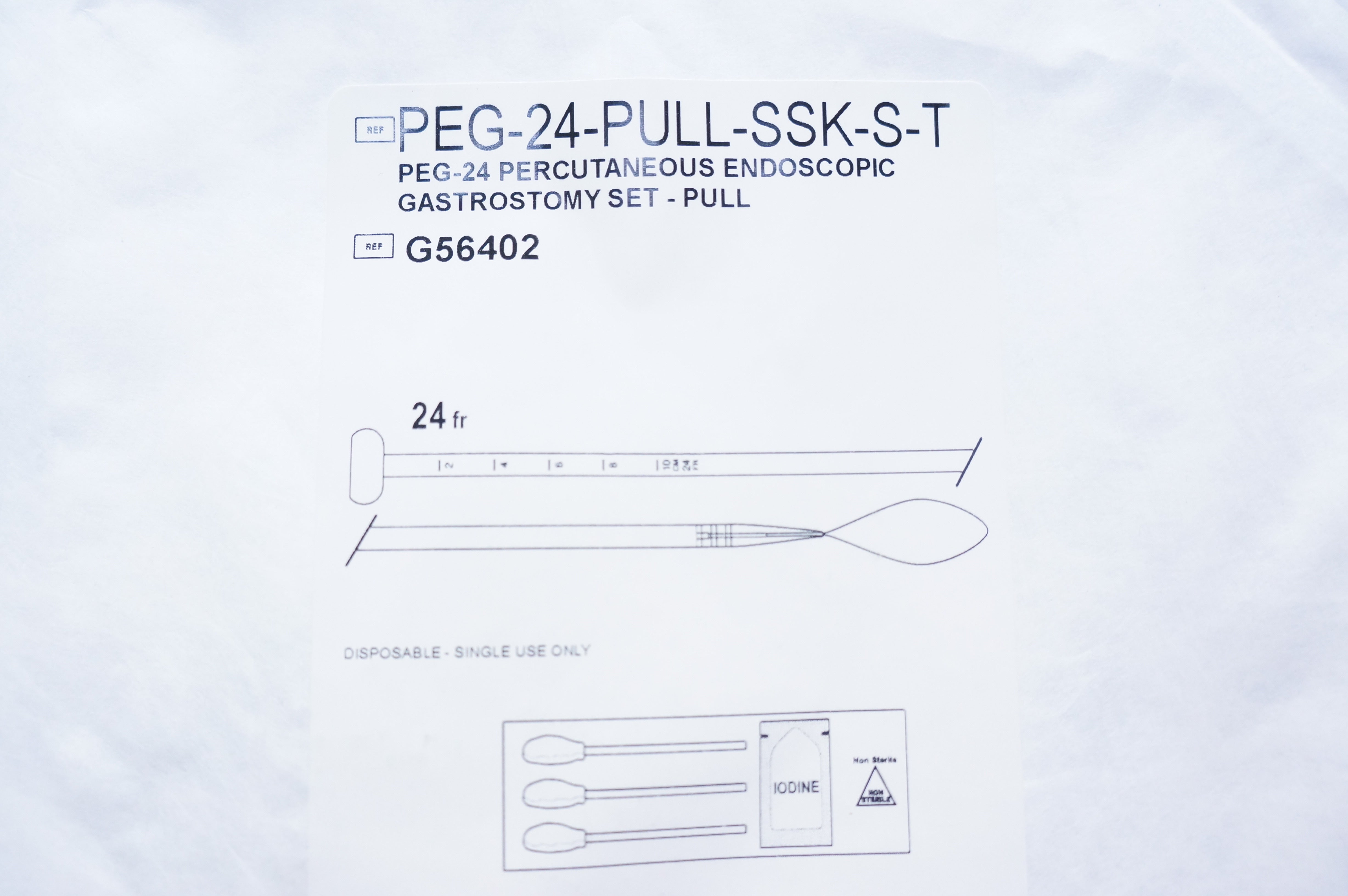 Peg 24 Percutaneous Endoscopic Gastrostomy Set - Pull, 1 Kit