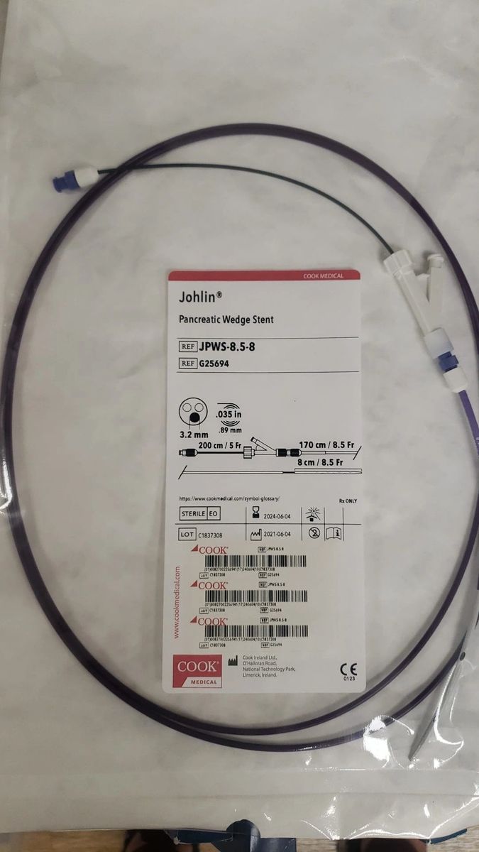 Johlin Pancreatic Wedge Stent, 1 Each