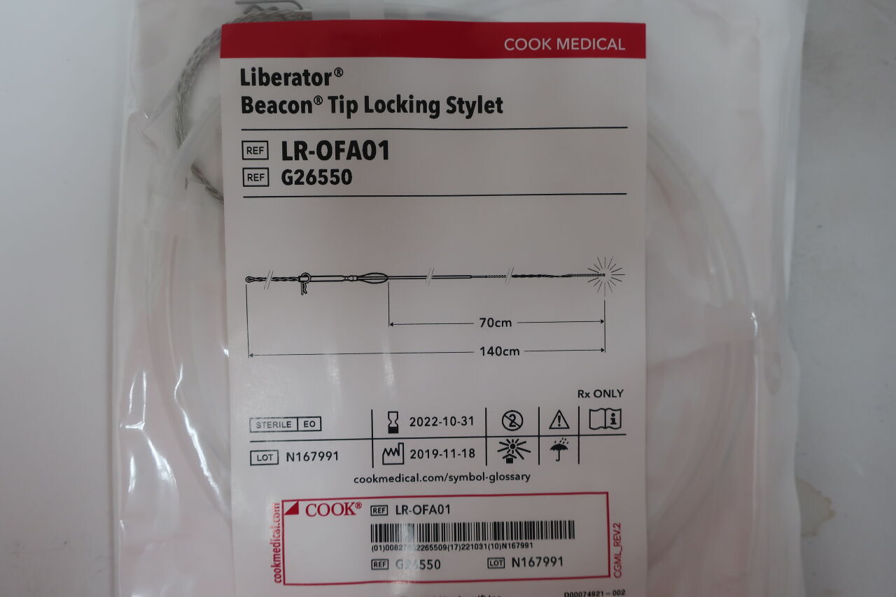 Lead Extraction Liberator Beacon Tip Locking Stylet, 1 Each