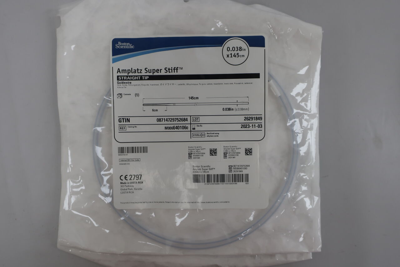 Amplatz Stiff Support Wire Guide, 1 Each