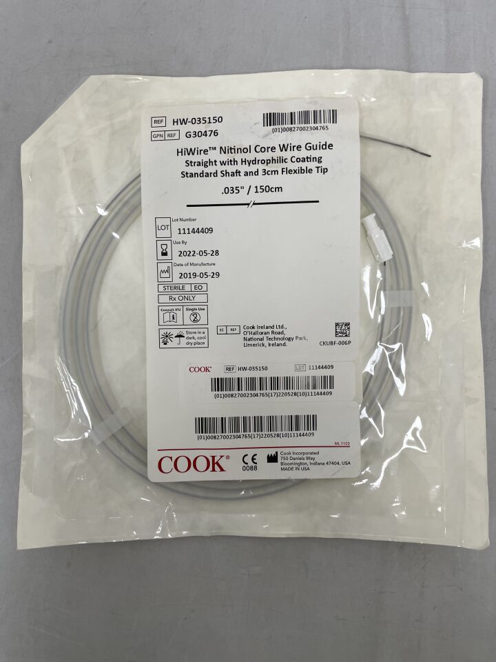 Hiwire Nitinol Hydrophilic Wire Guide, 1 Each