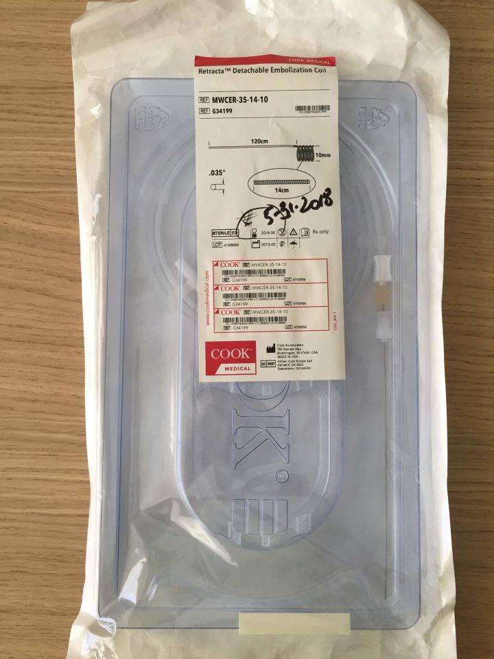 Retracta Detachable Embolization Coil, 1 Each