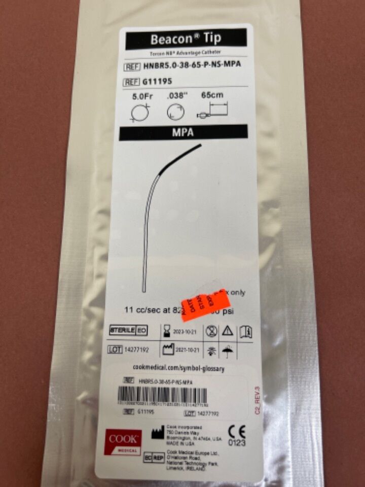 Torcon Nb Advantage Vanschie Beacon Tip Seeking Catheter, 1 Each