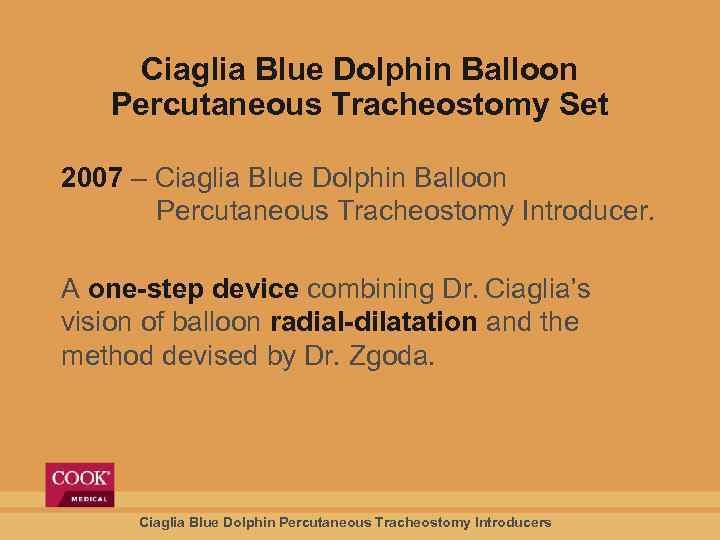Dolphin Bt Ciaglia Balloon-assisted Percutaneous Tracheostomy Introducer Set, 1 Set
