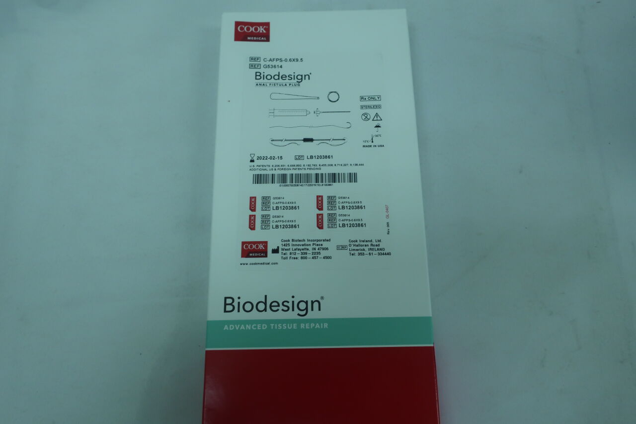 Biodesign Anal Fistula Plug, 1 Each