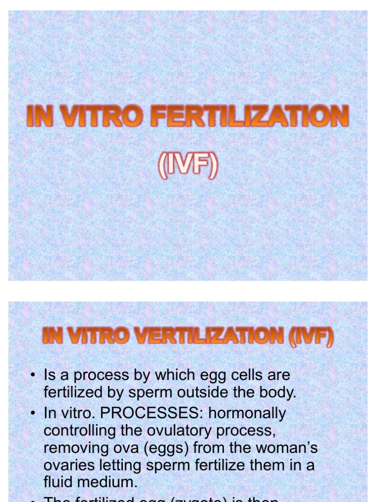 Research Vitro Fertilzation, 1 Each
