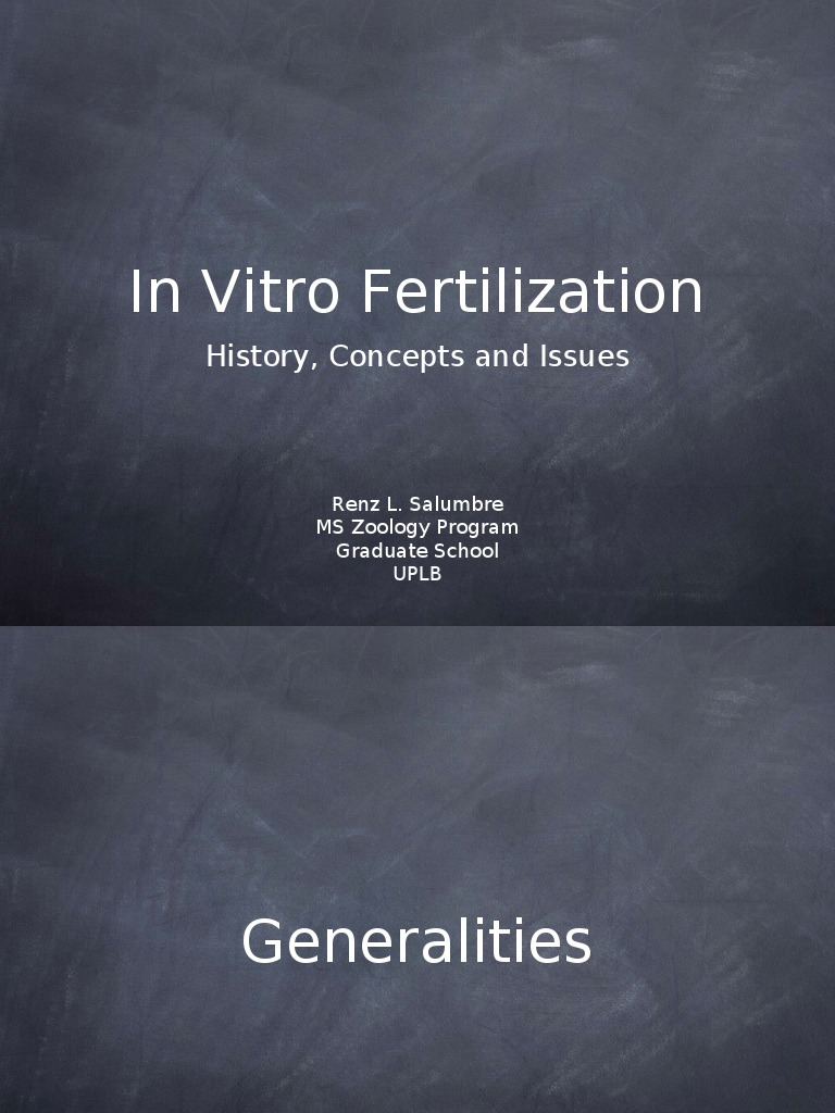 Research Vitro Fertilzation, 1 Each