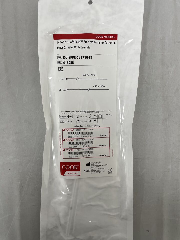 Soft-pass Echotip Tvp Embryo Transfer Catheter Set, 1 Set
