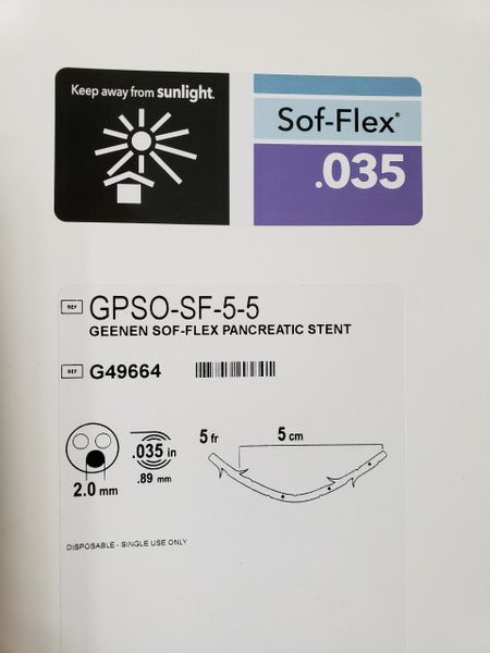 Geenen Sof-flex Pancreatic Stent, 1 Each