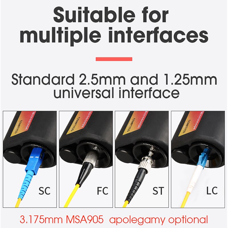 Fiber Inspection Microscope, 1 Each