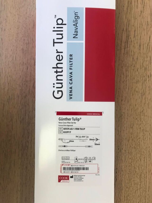 Navalign Gunther Tulip Femoral Vena Cava Filter Set, 1 Set