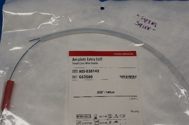 Amplatz Extra Stiff Ptfe Fixed Core Wire Guide, 1 Each