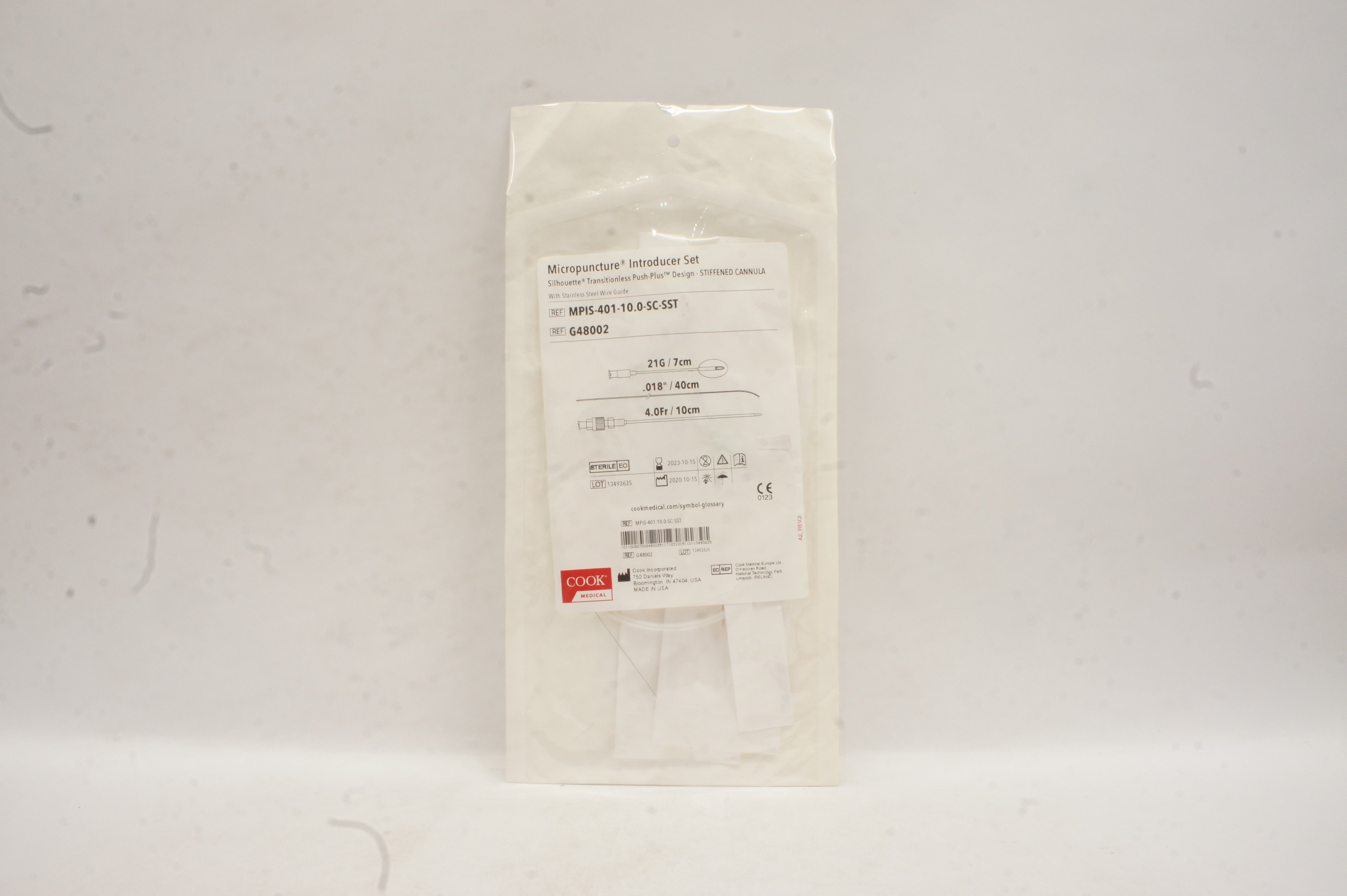 Micropuncture Transistionless Stiffened Cannula Access Introducer, 1 Each