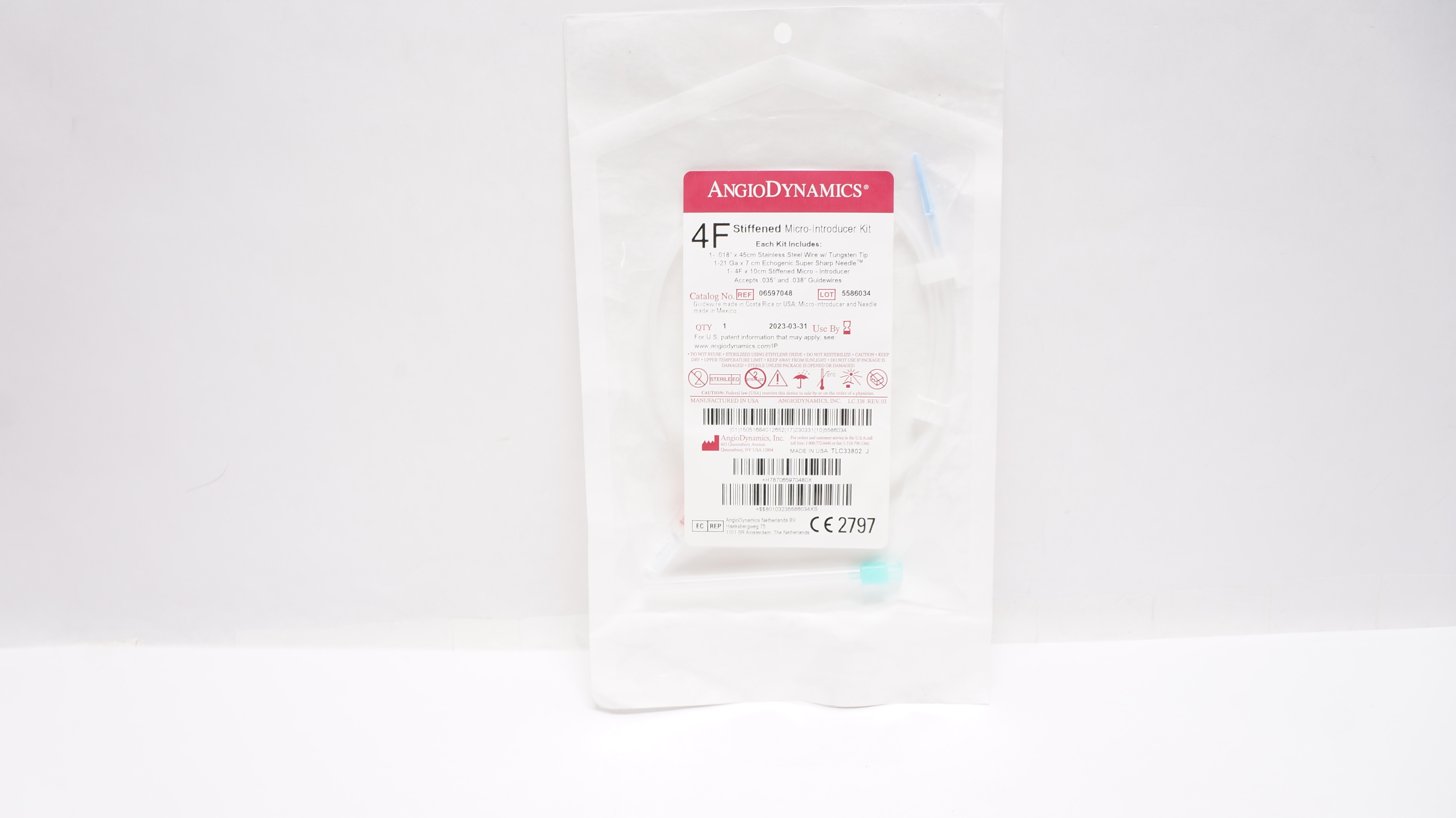 Micropuncture Transistionless Stiffened Cannula Access Introducer, 1 Each