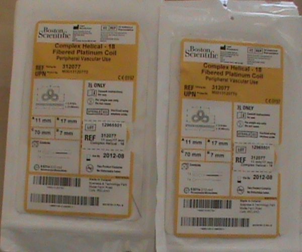 Detach-18 Fibered Single-spiral J-coil Soft Platinum Embolization Coil System, 1 Each