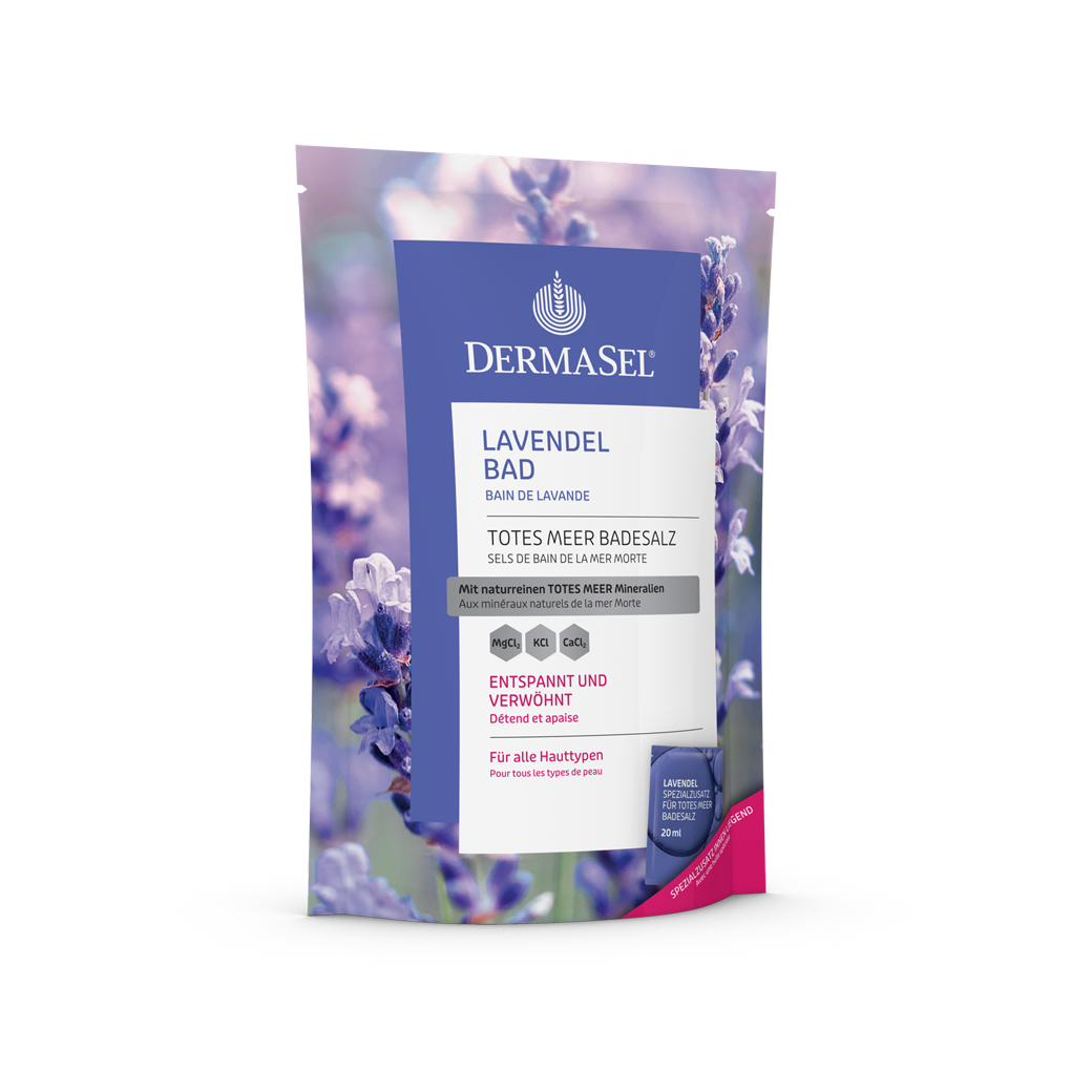 DERMASEL Badesalz Lavendel +20ml 400 g