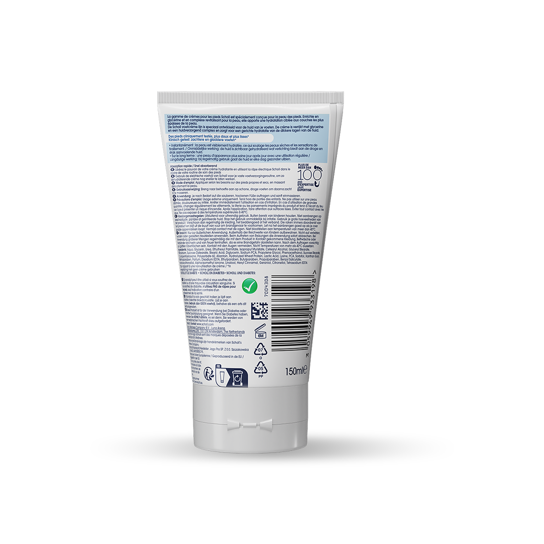 SCHOLL Scholl Crème Pieds Hydratation Renforcée pour peaux sèches, 150ml