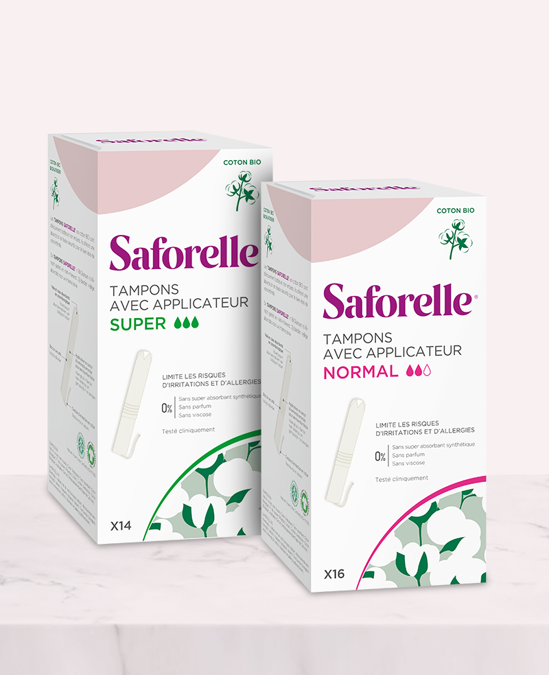 SAFORELLE Tampons avec applicateur Coton BIO Normal