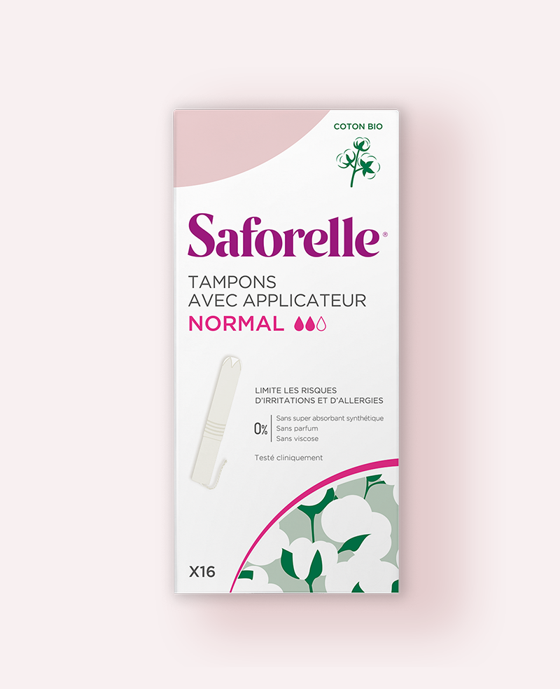 SAFORELLE Tampons avec applicateur Coton BIO Super
