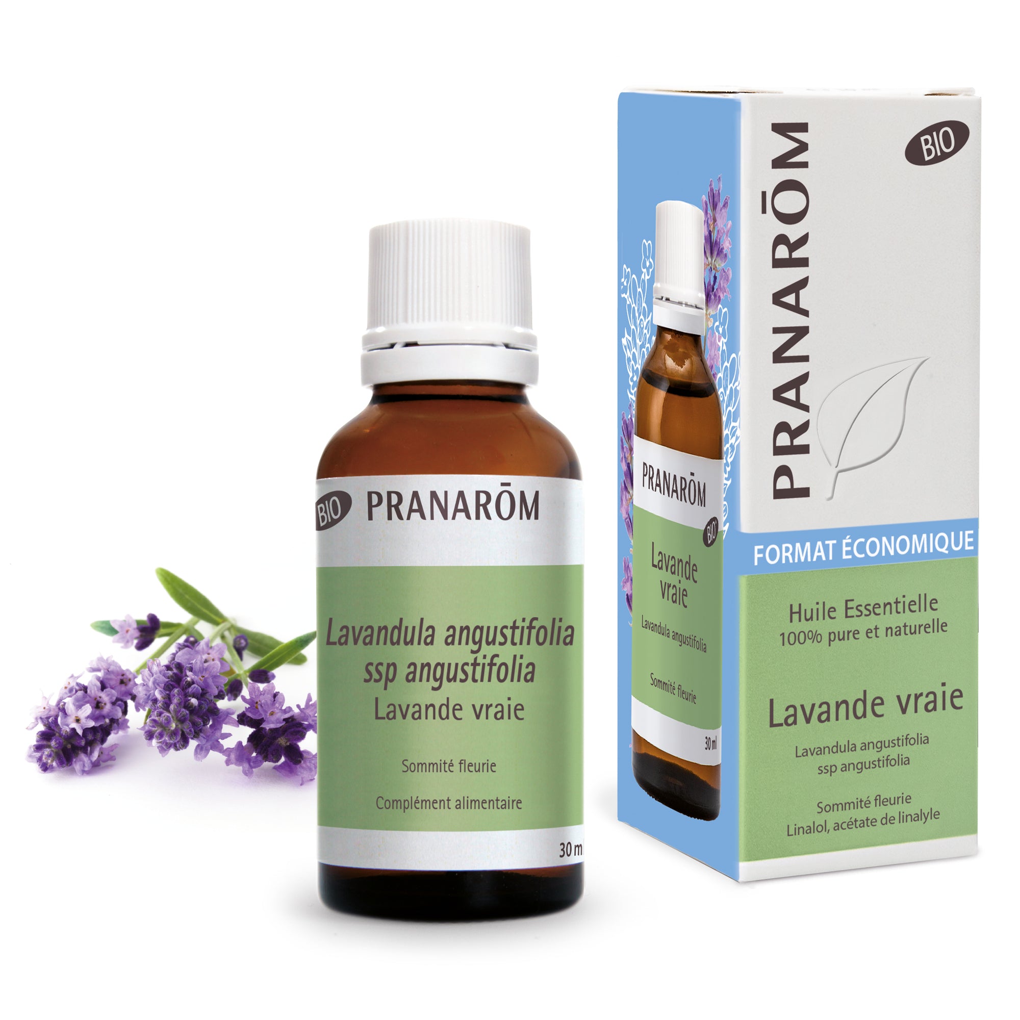 PRANAROM Huile Essentielle de Lavande vraie - grand format - Bio 30 ml