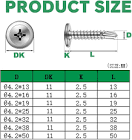 SCREW 3120313 4.0 X 13 SELF TAP VAR