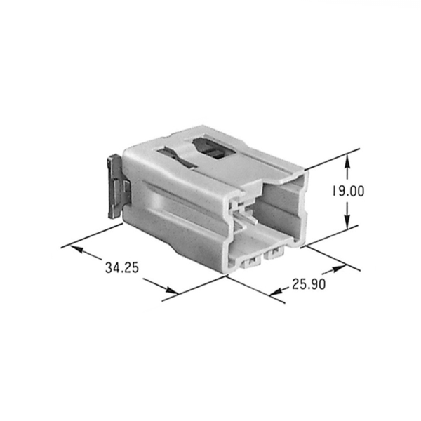 CONNECTOR 7022430 LAT CONN SS 6.35 32MM