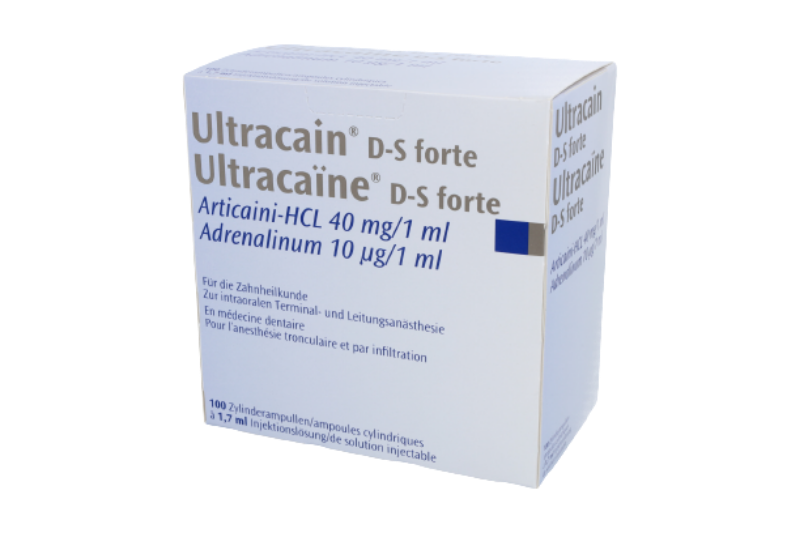 ULTRACAÏNE D-S FORTE sol inj 100 amp 1.7 ml
