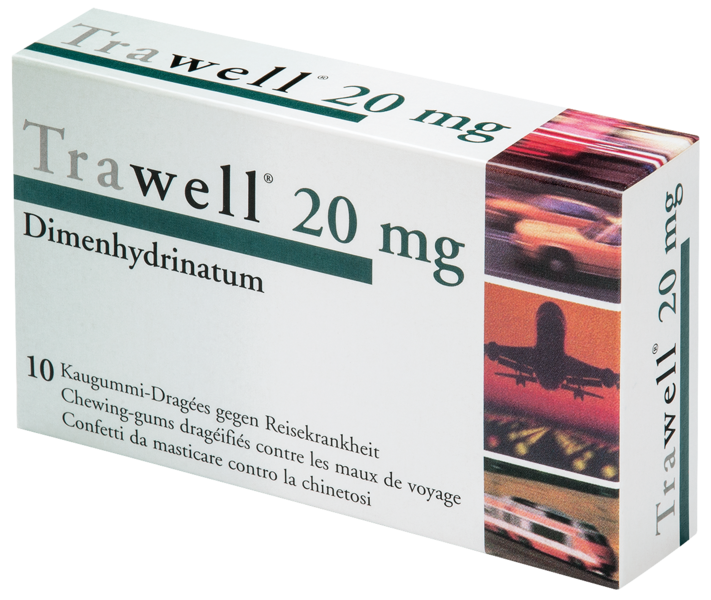 TRAWELL chewing gums dragées 20 mg 10 pce