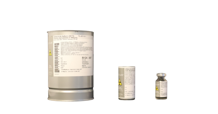 Thallous chloride TI-201 Curium, sol inj 213 MBq , fl 1 pce