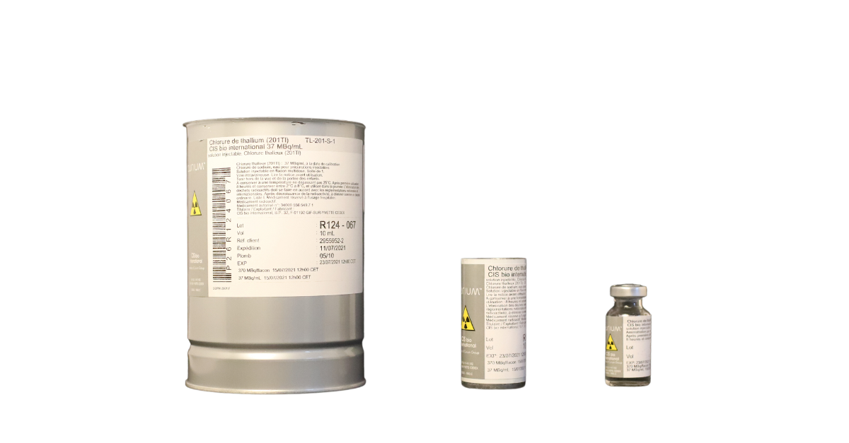 Thallous chloride TI-201 Curium, sol inj 370 MBq , fl 1 pce