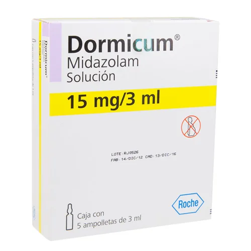 DORMICUM 15 mg/3ml i.v., i.m. , rectale 5 amp 3 ml
