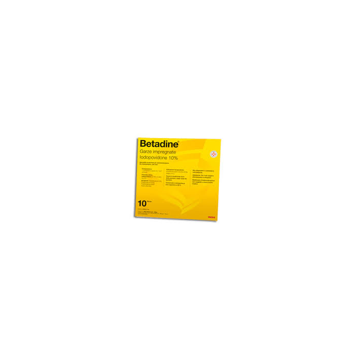 BETADINE gaze onguent 10x10cm 10 pce