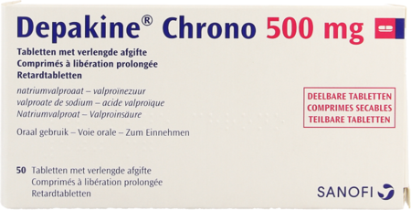 DEPAKINE Chrono cpr ret 500 mg sécables 60 pce