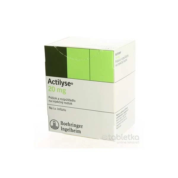 ACTILYSE subst sèche 20 mg c solv flac