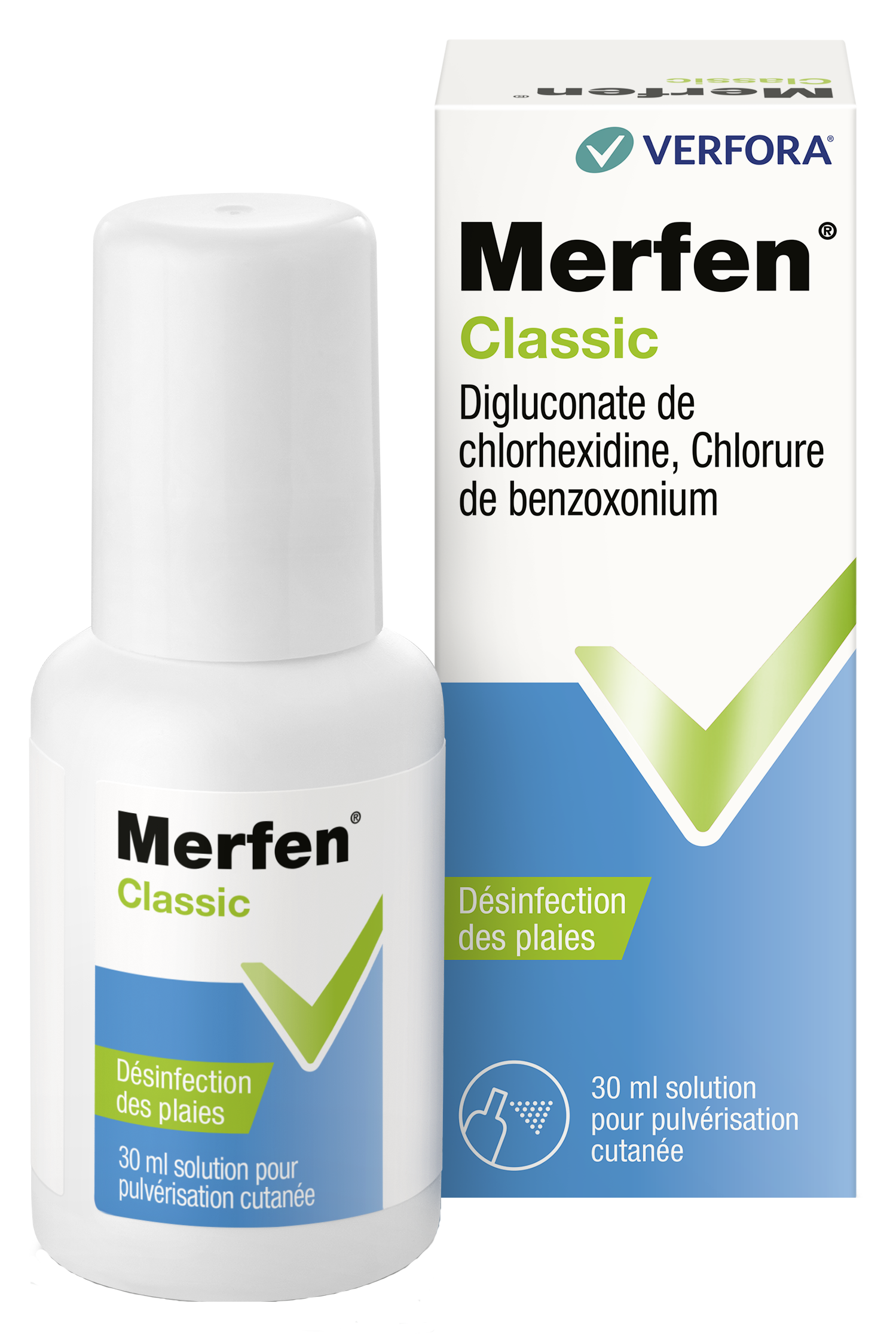 Merfen Classic, solution pour application cutanée
