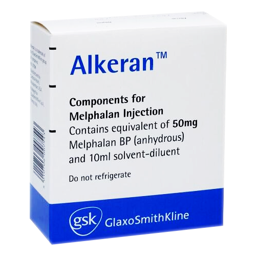 ALKERAN subst sèche 50 mg c solv amp