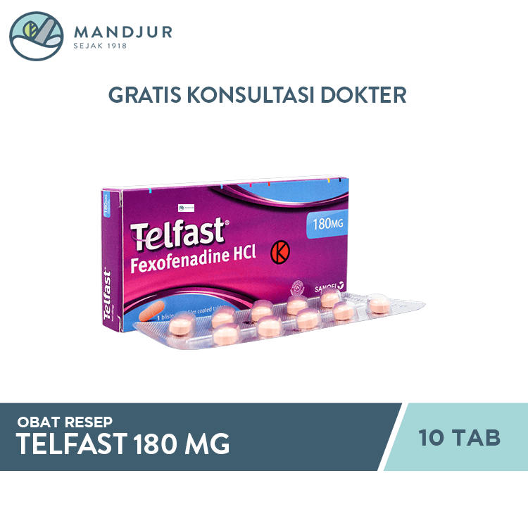 TELFAST cpr pell 180 mg 10 pce