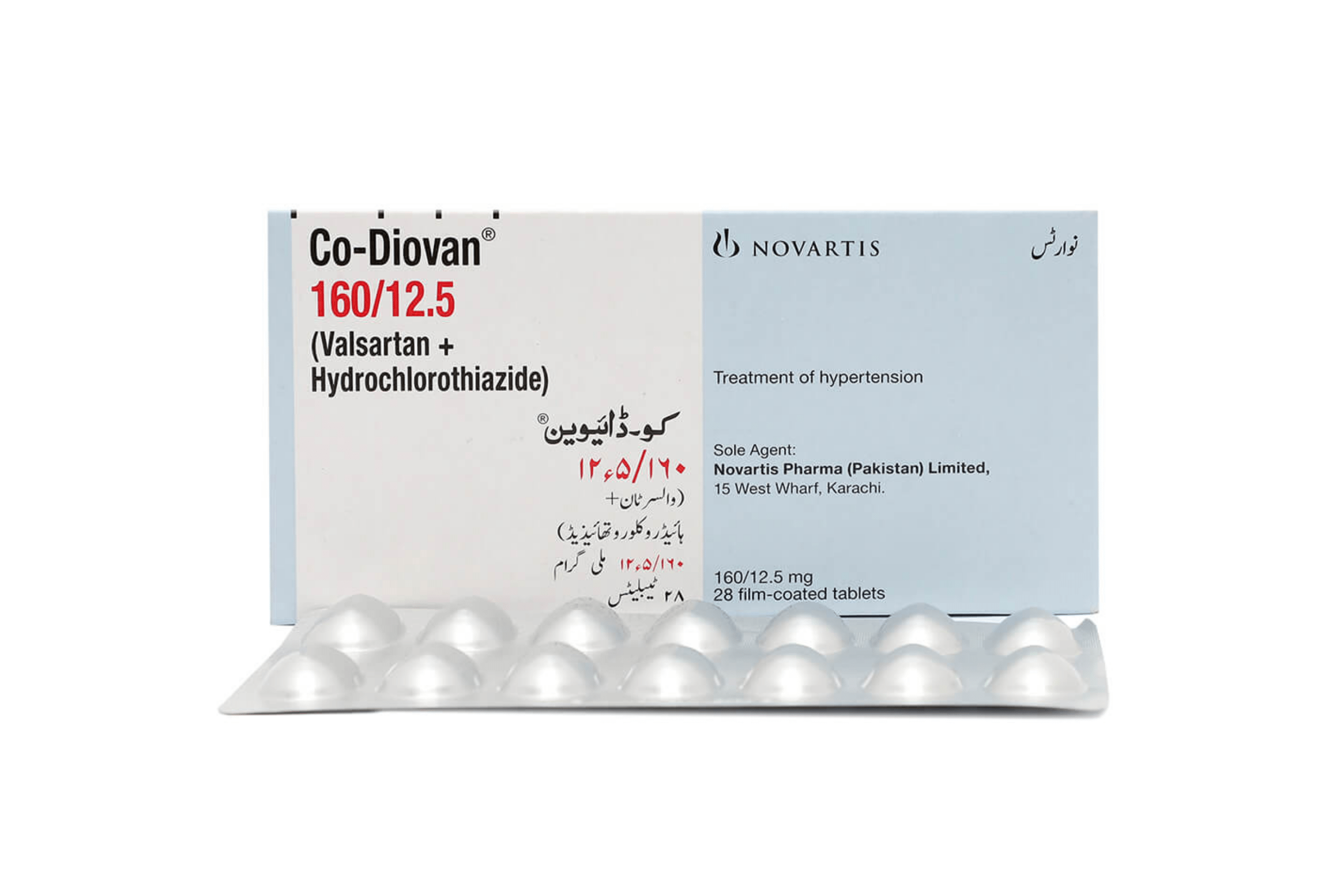 CO-DIOVAN cpr pell 160/12.5 mg 98 pce