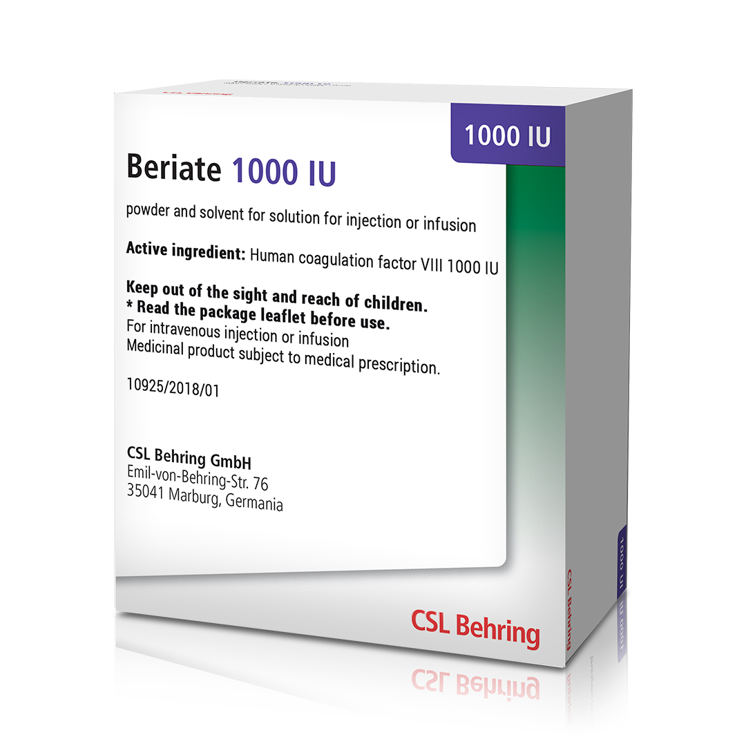 BERIATE subst sèche 1000 UI c solv + set flac